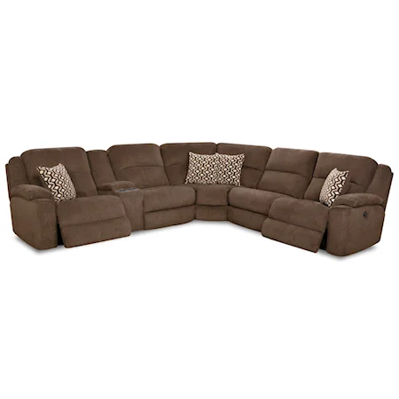 Casual Power Reclining Sectional Sofa with USB Charging Cup Holders